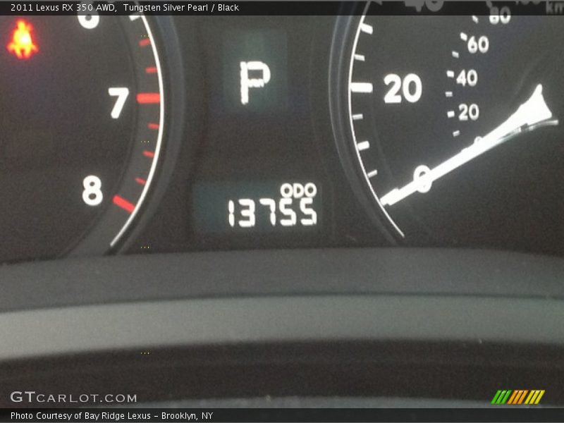 Tungsten Silver Pearl / Black 2011 Lexus RX 350 AWD