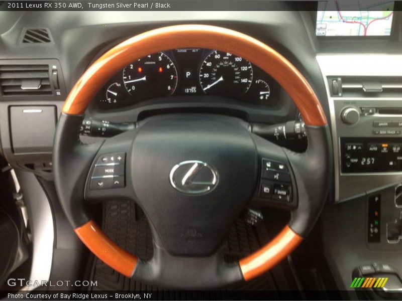 Tungsten Silver Pearl / Black 2011 Lexus RX 350 AWD