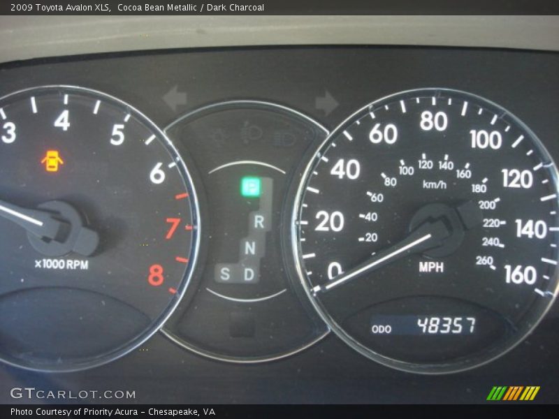 Cocoa Bean Metallic / Dark Charcoal 2009 Toyota Avalon XLS