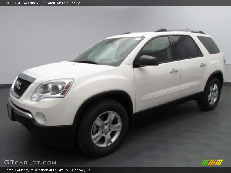 Summit White / Ebony 2012 GMC Acadia SL