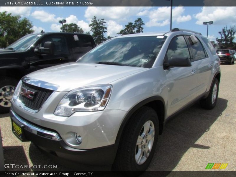 Quicksilver Metallic / Ebony 2012 GMC Acadia SLE
