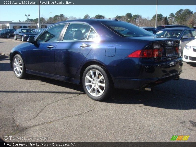 Royal Blue Pearl / Ebony 2008 Acura TSX Sedan