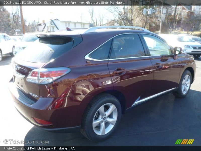 Claret Red Mica / Parchment/Espresso Birds Eye Maple 2013 Lexus RX 350 AWD