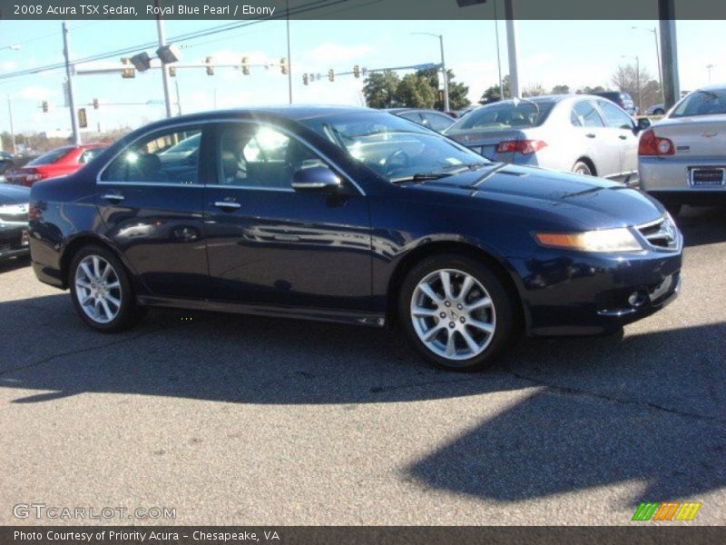 Royal Blue Pearl / Ebony 2008 Acura TSX Sedan