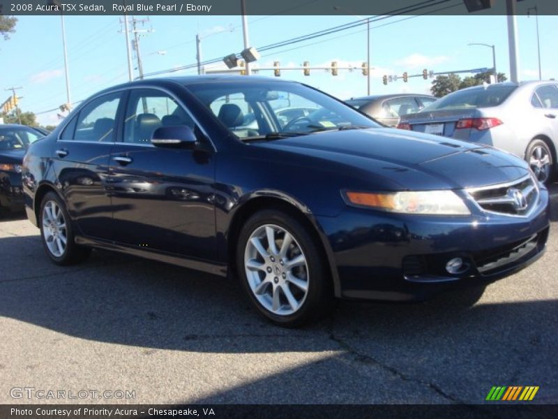 Royal Blue Pearl / Ebony 2008 Acura TSX Sedan
