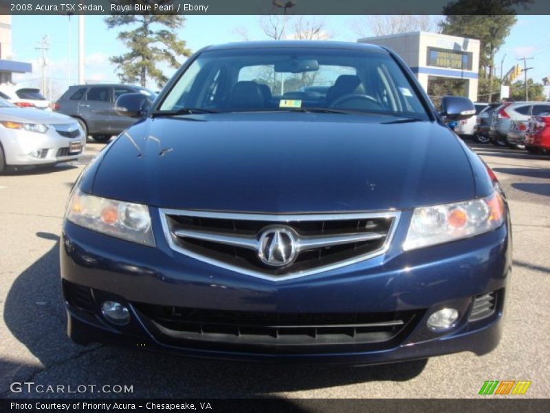 Royal Blue Pearl / Ebony 2008 Acura TSX Sedan