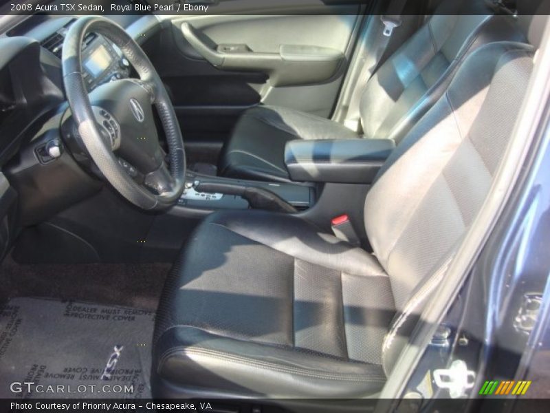 Royal Blue Pearl / Ebony 2008 Acura TSX Sedan