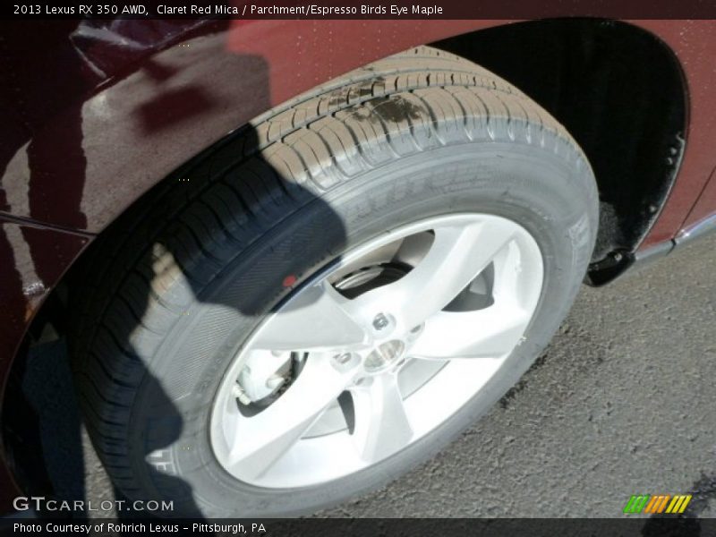 Claret Red Mica / Parchment/Espresso Birds Eye Maple 2013 Lexus RX 350 AWD