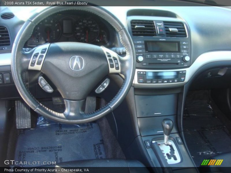 Royal Blue Pearl / Ebony 2008 Acura TSX Sedan