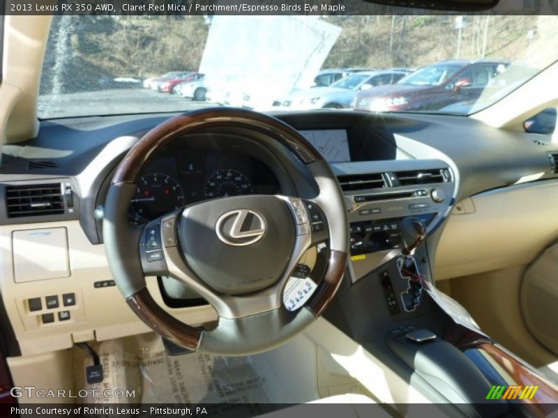 Claret Red Mica / Parchment/Espresso Birds Eye Maple 2013 Lexus RX 350 AWD