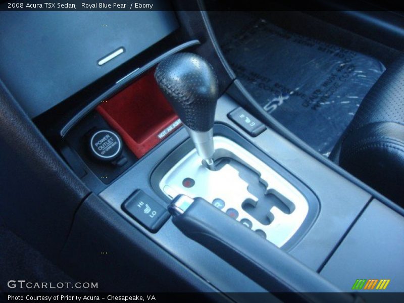 Royal Blue Pearl / Ebony 2008 Acura TSX Sedan