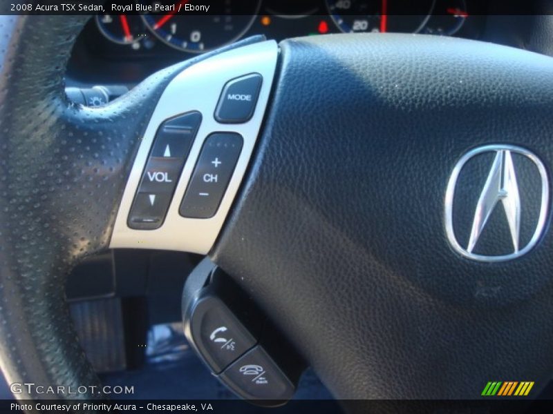 Royal Blue Pearl / Ebony 2008 Acura TSX Sedan