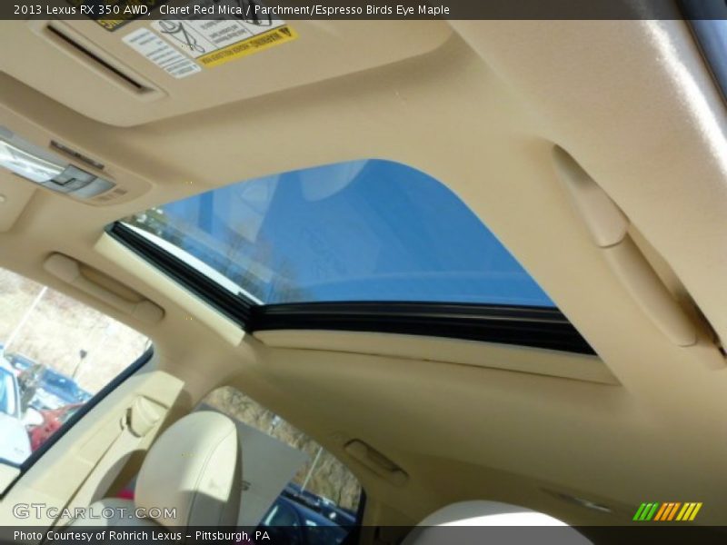 Claret Red Mica / Parchment/Espresso Birds Eye Maple 2013 Lexus RX 350 AWD