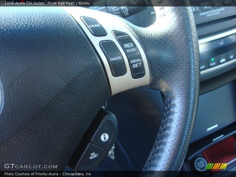Royal Blue Pearl / Ebony 2008 Acura TSX Sedan