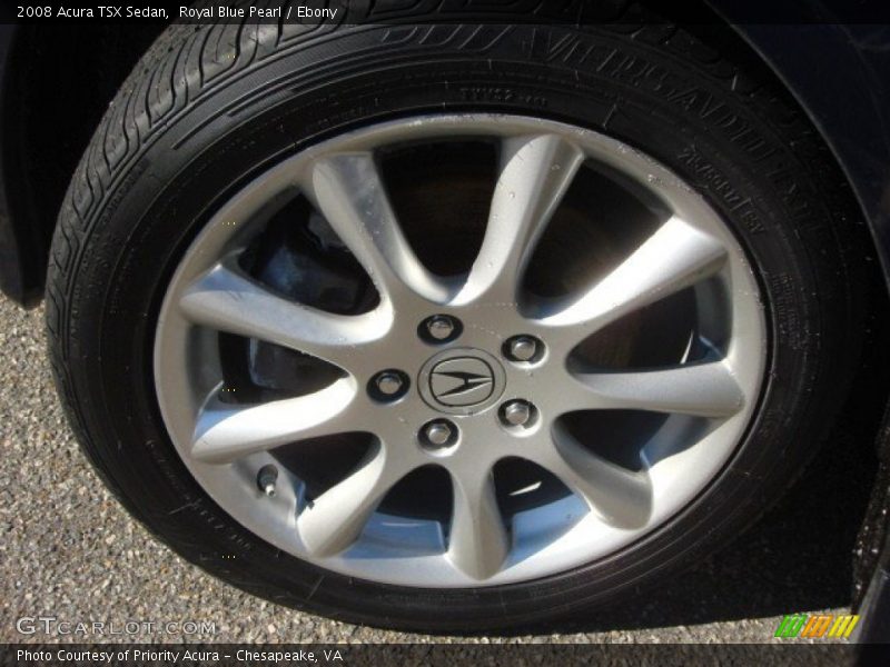 Royal Blue Pearl / Ebony 2008 Acura TSX Sedan