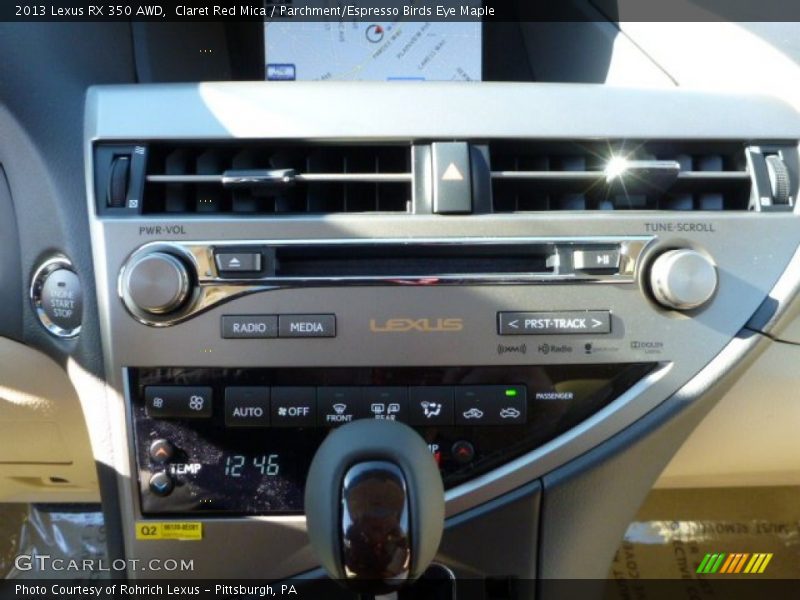 Claret Red Mica / Parchment/Espresso Birds Eye Maple 2013 Lexus RX 350 AWD