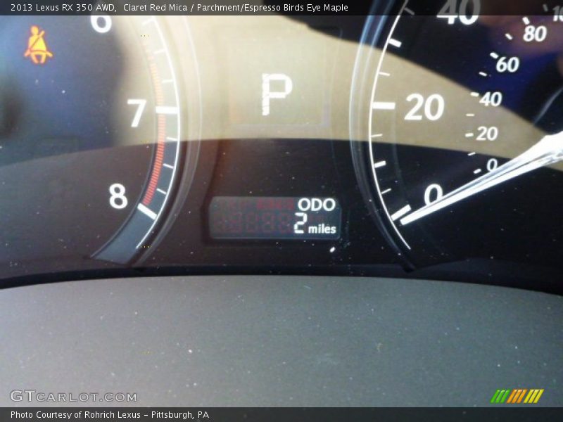 Claret Red Mica / Parchment/Espresso Birds Eye Maple 2013 Lexus RX 350 AWD