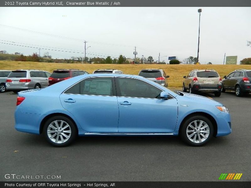 Clearwater Blue Metallic / Ash 2012 Toyota Camry Hybrid XLE
