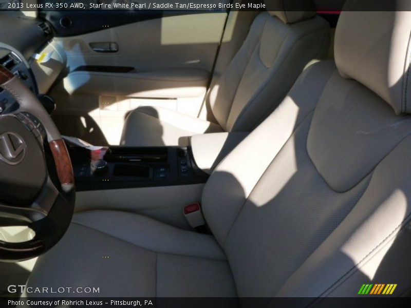 Starfire White Pearl / Saddle Tan/Espresso Birds Eye Maple 2013 Lexus RX 350 AWD
