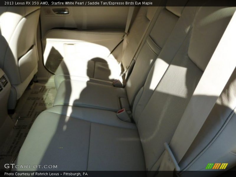 Starfire White Pearl / Saddle Tan/Espresso Birds Eye Maple 2013 Lexus RX 350 AWD
