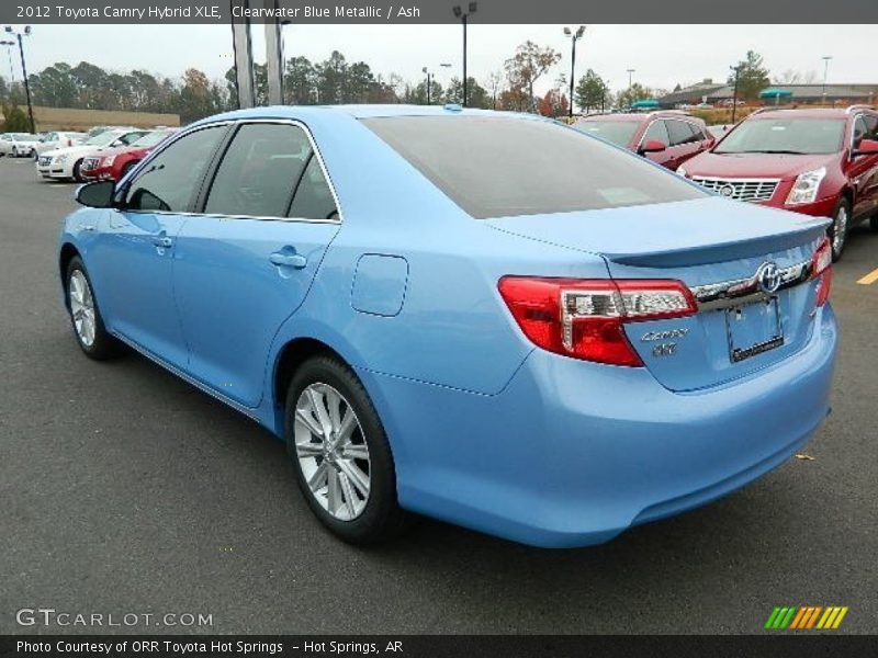 Clearwater Blue Metallic / Ash 2012 Toyota Camry Hybrid XLE