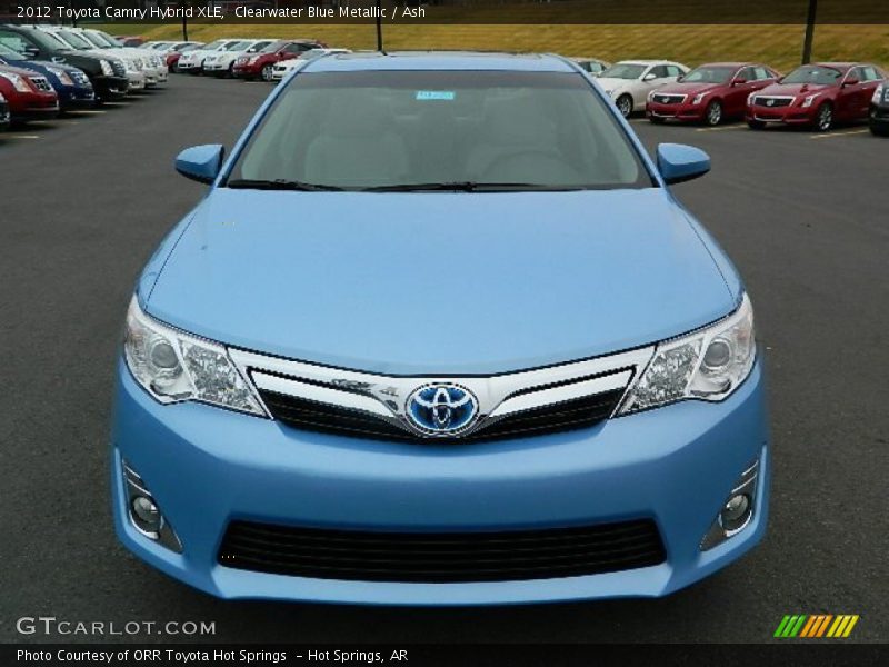 Clearwater Blue Metallic / Ash 2012 Toyota Camry Hybrid XLE