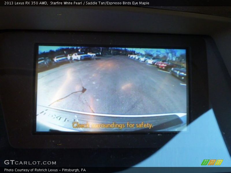 Starfire White Pearl / Saddle Tan/Espresso Birds Eye Maple 2013 Lexus RX 350 AWD