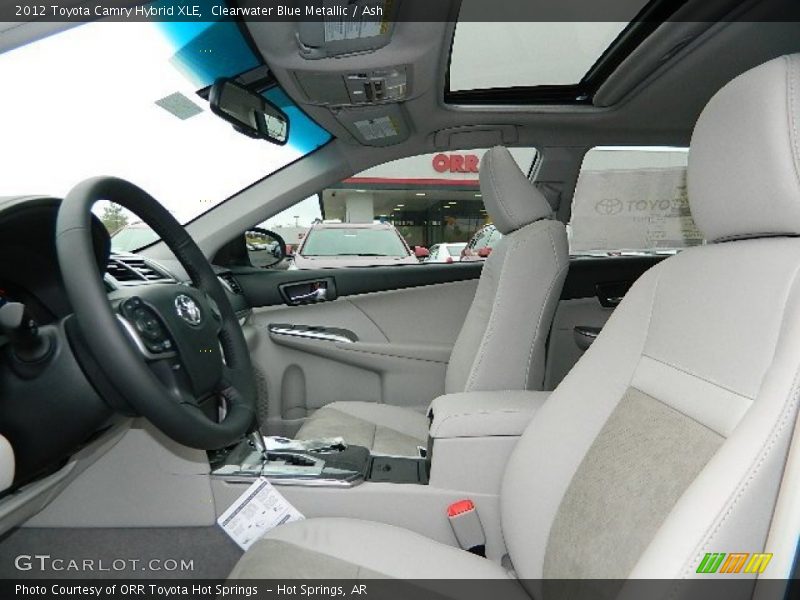 Clearwater Blue Metallic / Ash 2012 Toyota Camry Hybrid XLE