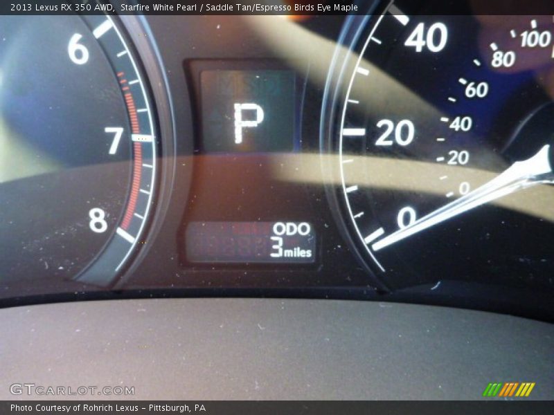 Starfire White Pearl / Saddle Tan/Espresso Birds Eye Maple 2013 Lexus RX 350 AWD