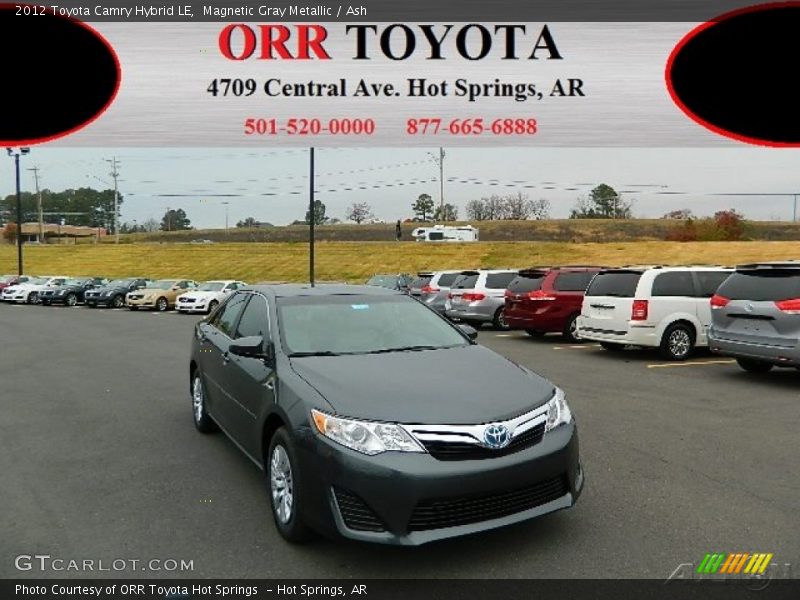 Magnetic Gray Metallic / Ash 2012 Toyota Camry Hybrid LE