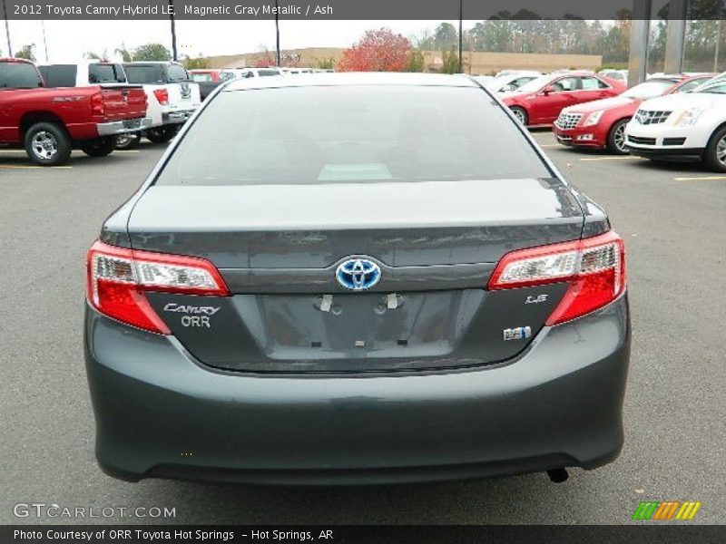 Magnetic Gray Metallic / Ash 2012 Toyota Camry Hybrid LE