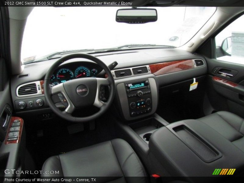 Quicksilver Metallic / Ebony 2012 GMC Sierra 1500 SLT Crew Cab 4x4