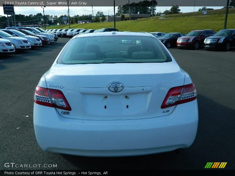 Super White / Ash Gray 2010 Toyota Camry LE
