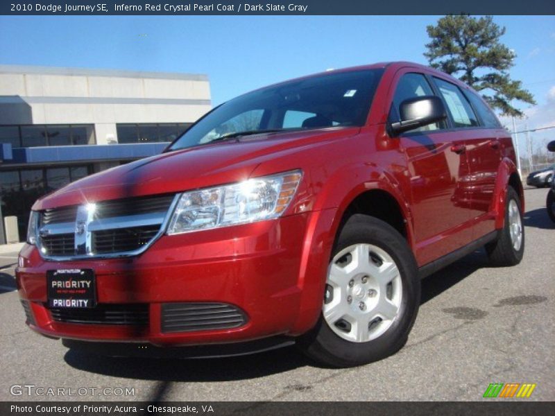 Inferno Red Crystal Pearl Coat / Dark Slate Gray 2010 Dodge Journey SE
