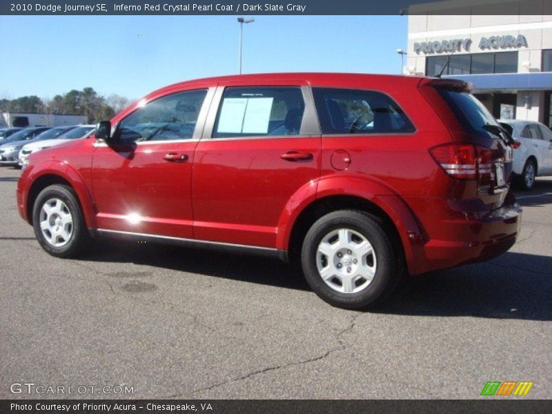 Inferno Red Crystal Pearl Coat / Dark Slate Gray 2010 Dodge Journey SE