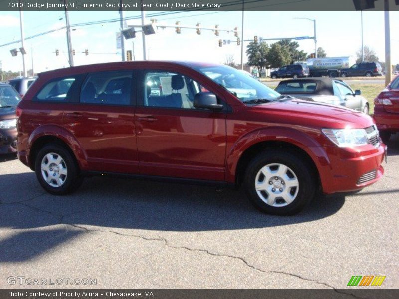 Inferno Red Crystal Pearl Coat / Dark Slate Gray 2010 Dodge Journey SE