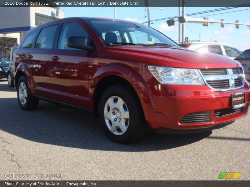 Inferno Red Crystal Pearl Coat / Dark Slate Gray 2010 Dodge Journey SE
