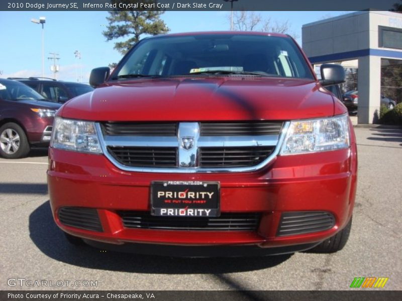 Inferno Red Crystal Pearl Coat / Dark Slate Gray 2010 Dodge Journey SE