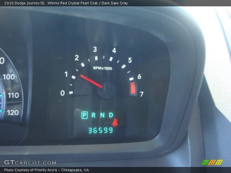 Inferno Red Crystal Pearl Coat / Dark Slate Gray 2010 Dodge Journey SE