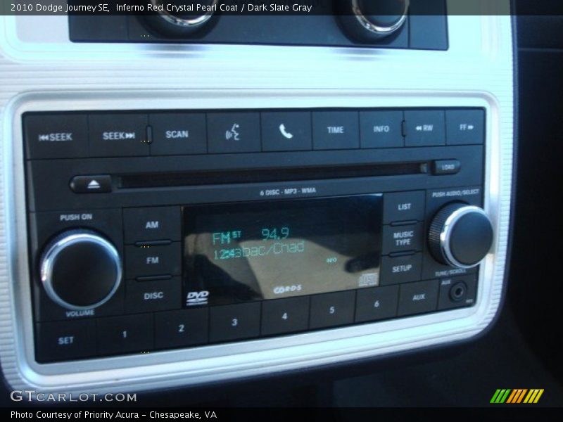 Inferno Red Crystal Pearl Coat / Dark Slate Gray 2010 Dodge Journey SE