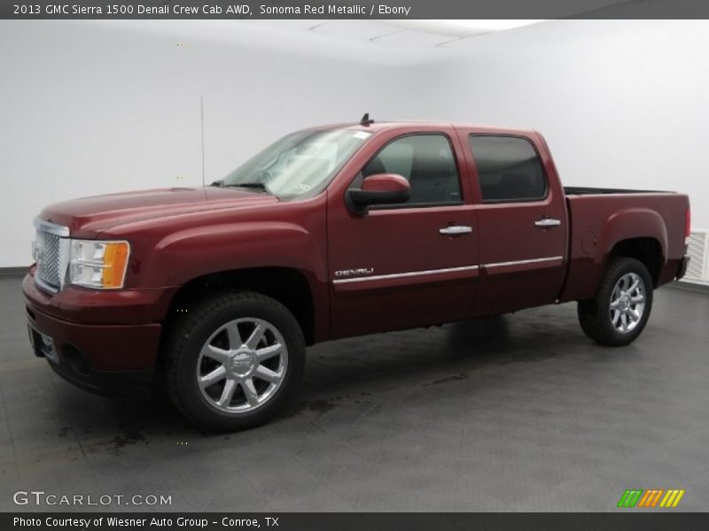 Sonoma Red Metallic / Ebony 2013 GMC Sierra 1500 Denali Crew Cab AWD