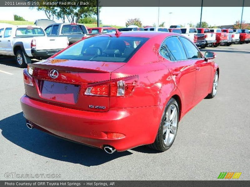 Matador Red Mica / Black 2011 Lexus IS 250