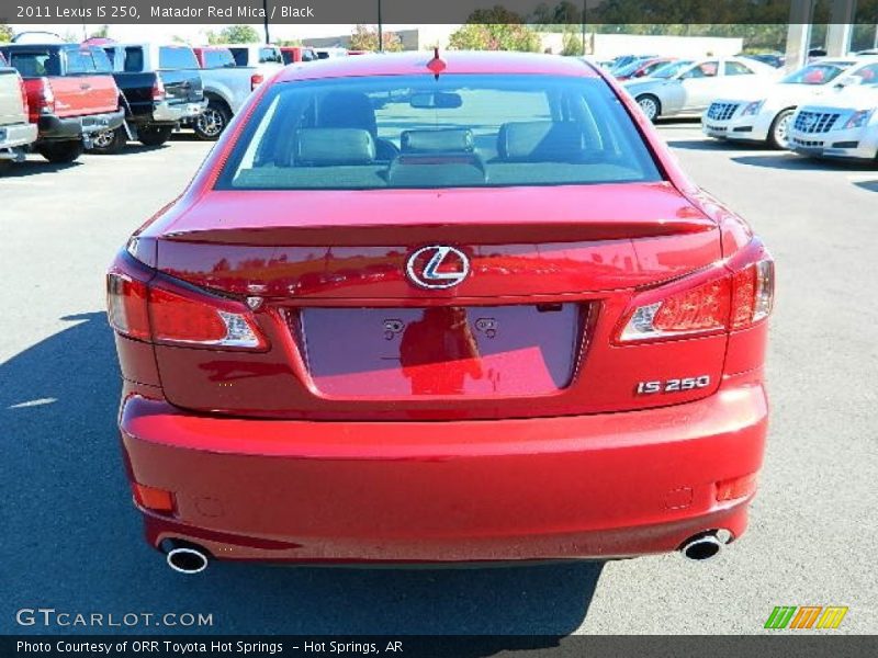 Matador Red Mica / Black 2011 Lexus IS 250