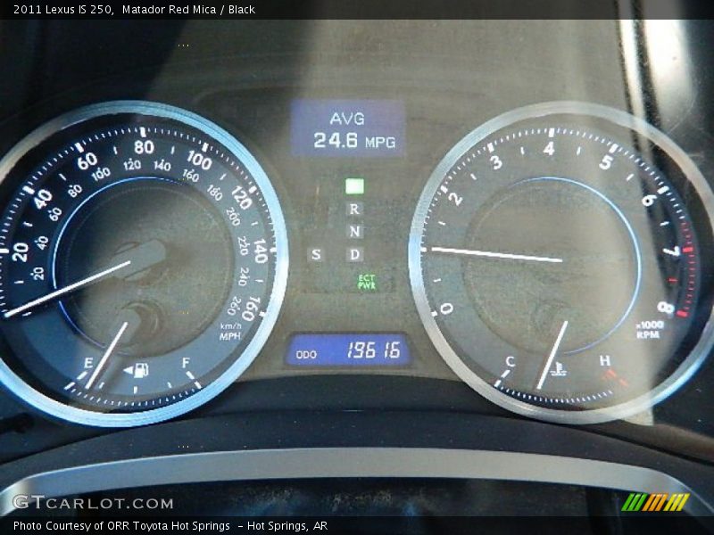 Matador Red Mica / Black 2011 Lexus IS 250