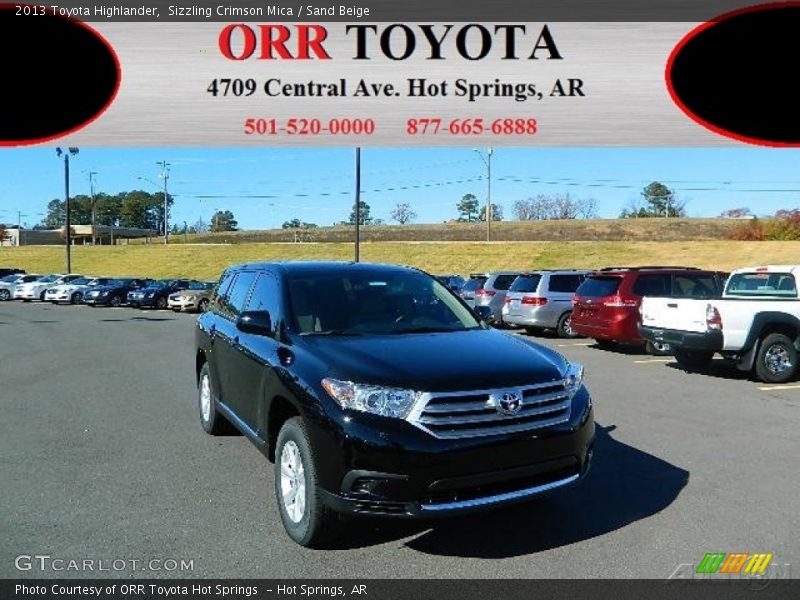 Sizzling Crimson Mica / Sand Beige 2013 Toyota Highlander