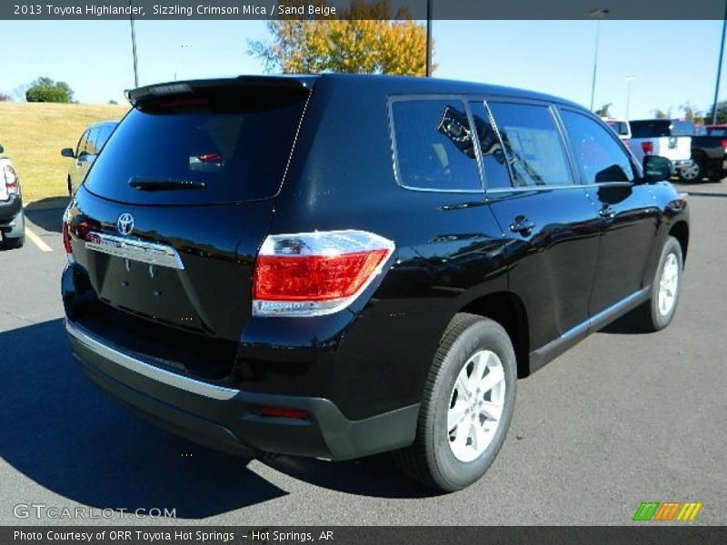 Sizzling Crimson Mica / Sand Beige 2013 Toyota Highlander