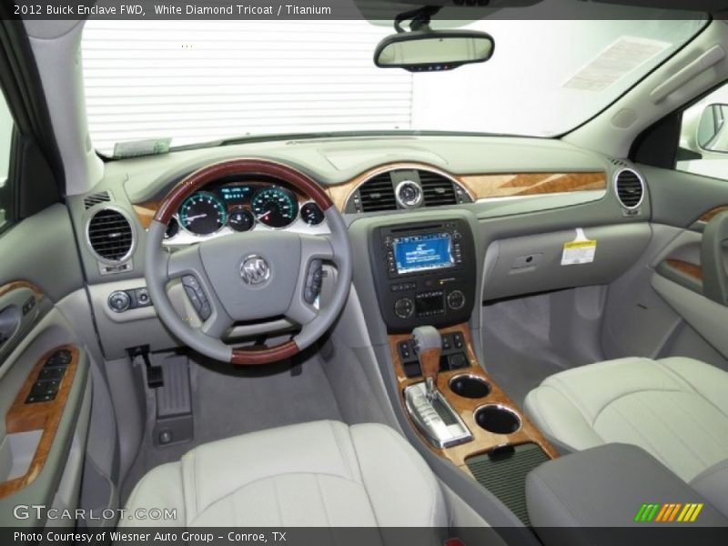 White Diamond Tricoat / Titanium 2012 Buick Enclave FWD