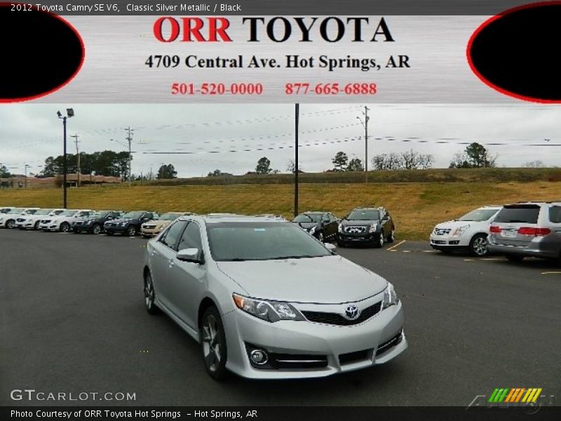 Classic Silver Metallic / Black 2012 Toyota Camry SE V6