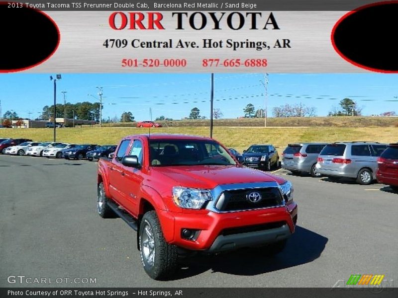 Barcelona Red Metallic / Sand Beige 2013 Toyota Tacoma TSS Prerunner Double Cab