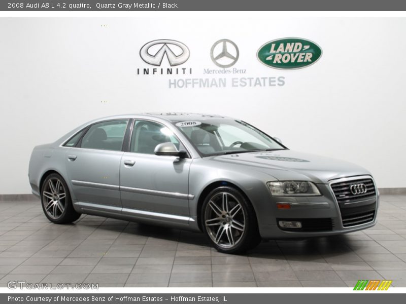 Quartz Gray Metallic / Black 2008 Audi A8 L 4.2 quattro